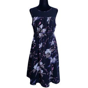 STORK & BABE Black Floral Sleeveless Dress XS